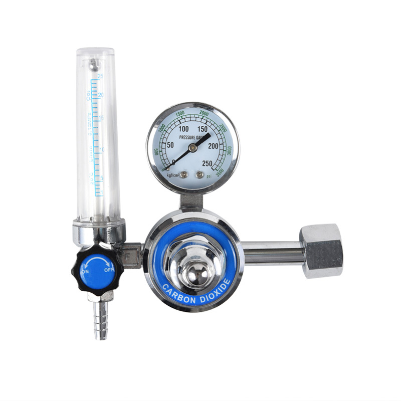 Non-Heated Carbon Dioxide CO2 Regulator Full Brass Gas Regulator with flowmeter